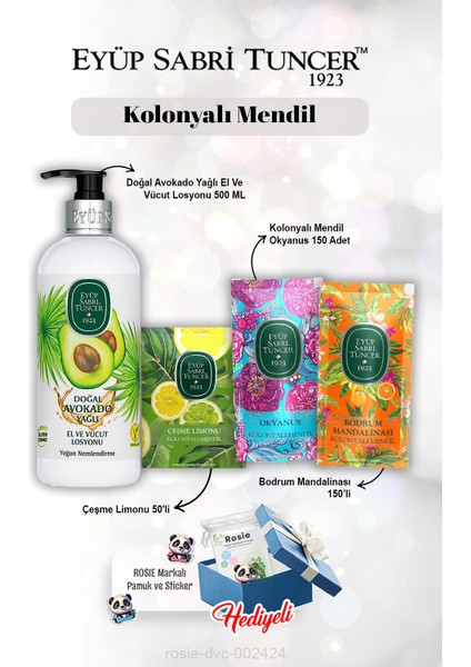 Limon 50'li, 150'LI Okyanus ve Mandalinalı, Avokadolu Losyon 500 ml Rosie