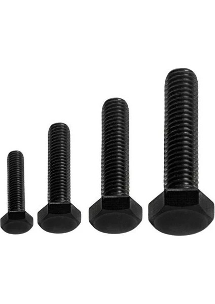 DIN933 M6 40 mm Siyah Cıvata 20 Adet