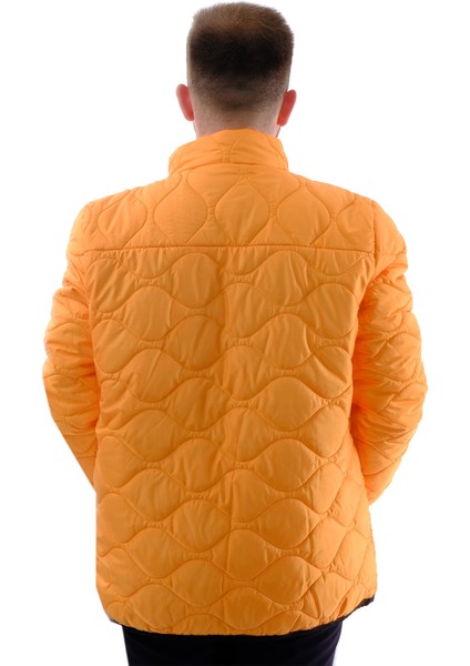 Mode Xl Büyük Beden Erkek Dik Yaka Kapitone Mont U24601 Hardal fırsatları