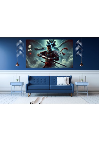 Ti-Play Sessiz Shogun 60 x 90 cm Modern Samuray Pvc Çerçevesiz Tablo