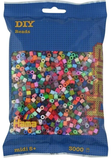 Hama Beads 3.000'lik Hama Midi Boncuk - 50 Renk