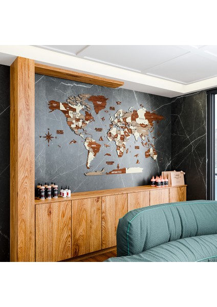 s 3 Boyutlu Ahşap Dünya Haritası, Ahşap Duvar Dekoru, Duvar Dekorasyon indirimleri