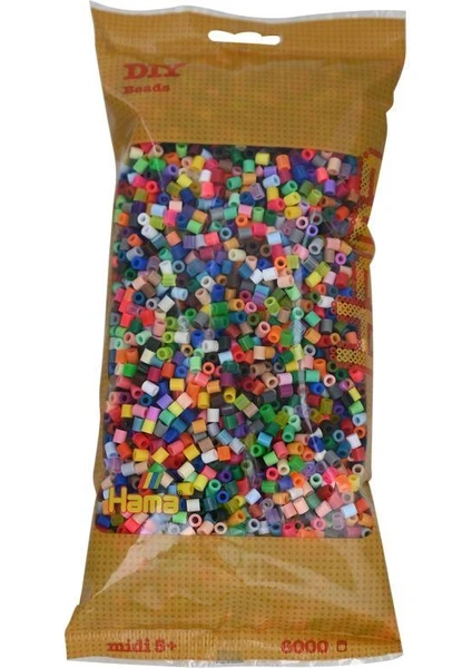 Hama Beads 6.000'lik Poşet Hama Midi Boncuk - 50 Renk