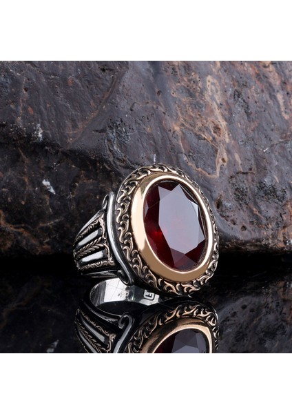 Zirkon Taşlı Model 925 Ayar Gümüş Erkek Yüzük