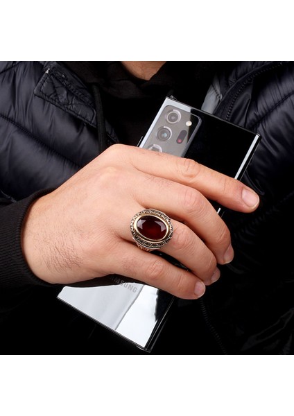 Zirkon Taşlı Model 925 Ayar Gümüş Erkek Yüzük fırsatları