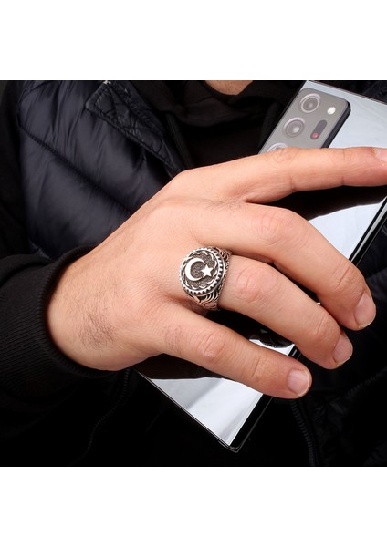 Ayyıldız Kartal Model 925 Ayar Gümüş Erkek Yüzük modelleri