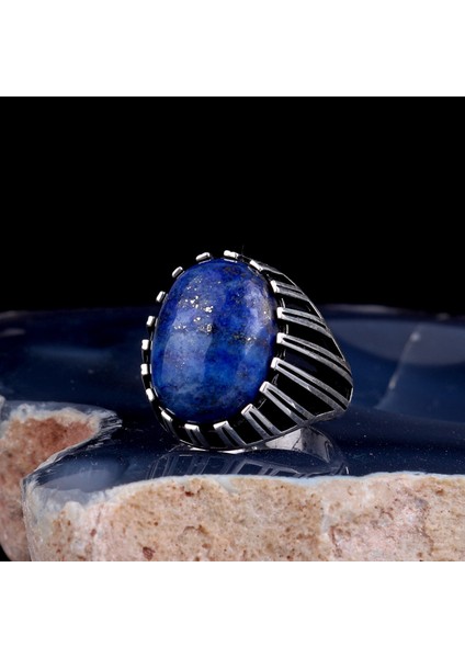 Lapis Taşlı 925 Ayar Gümüş Erkek Yüzük fiyatları