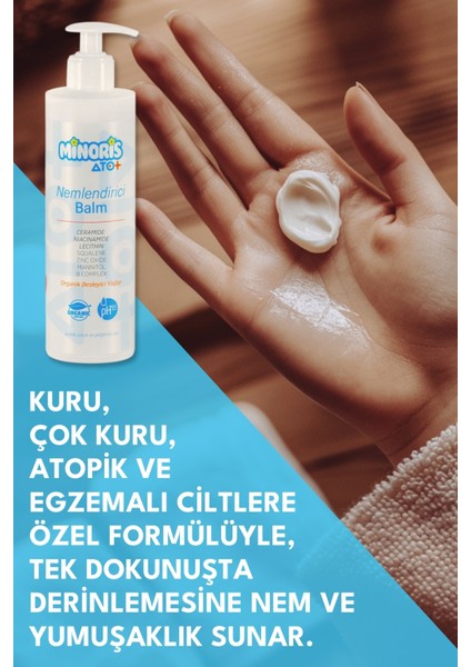 Ato+ Nemlendirici Balm 400ML Vegan Sertifikalı Organik Içerikli