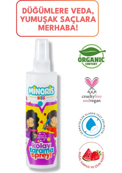 Kids Organik Kolay Tarama Saç Spreyi 200ml