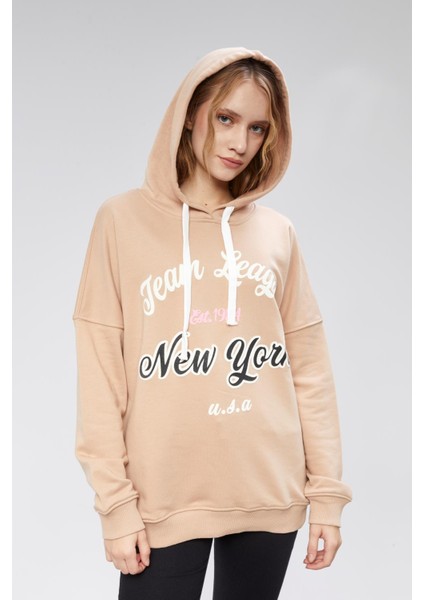 Fancy Kadın Kapşonlu Sweat Bejj indirimleri