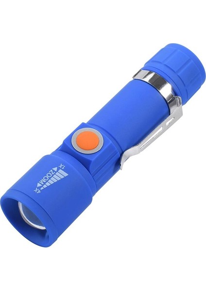 USB Şarjlı 3 Modlu Plastik Kasa Mini El Feneri