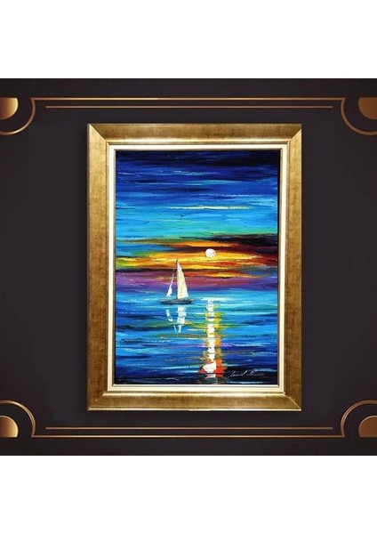 Altın Çerçeveli Paspartulu Tablo PP818