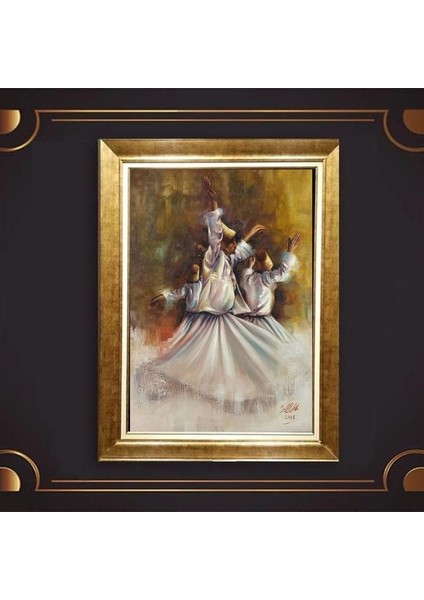 Altın Çerçeveli Paspartulu Tablo PP1327