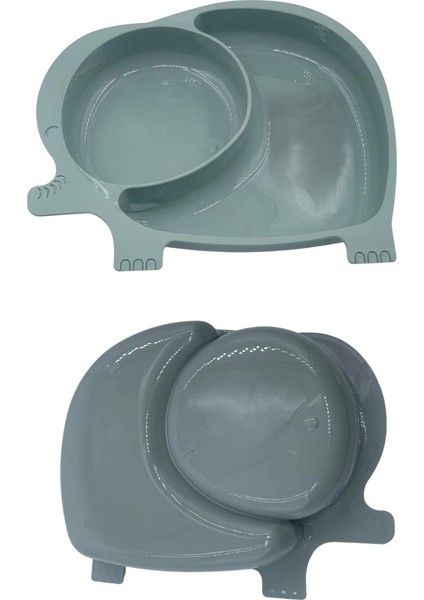Bebek Ve Çocuk Için Sevimli Fil Model Desenli Yemek Bebek Mama Kabı Bölmeli Tabak