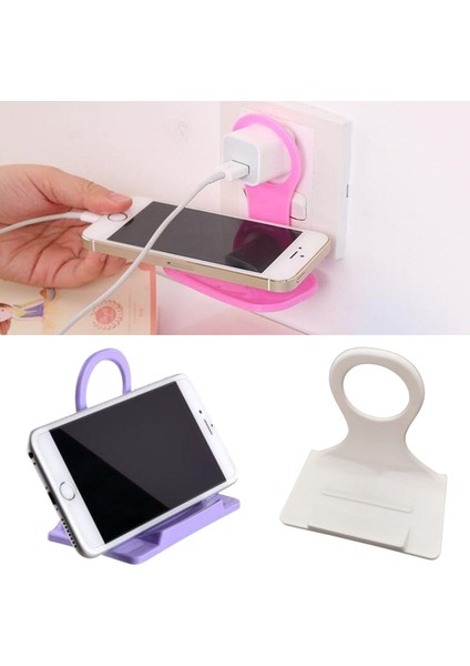 Universal Mobil Şarj Priz Askısı ve Telefon Tablet Tutucu Stand (4886)