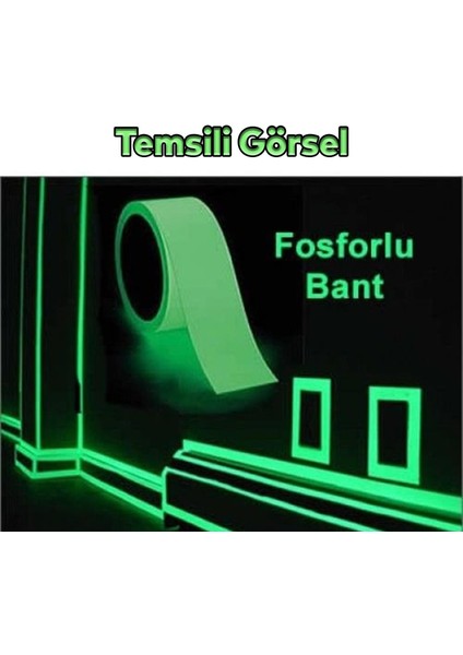 Gece Parlayan Fotolümen Yeşil Reflektörlü Fosforlu Oto Reflektif Düz Şerit Bant 5 cm 5 mt Ikaz Bandı modelleri