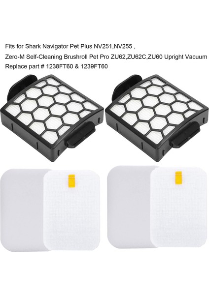 Navigator ZU62,ZU60,PET Plus NV251,NV255,SWIVEL Pro NV150,NV151,1238FT60,1239FT60 Için Hepa Filtreleri Yedeği (Yurt Dışından) fiyatları