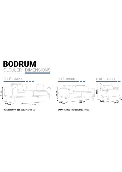 Bodrum Koltuk Takımı 3+3+1