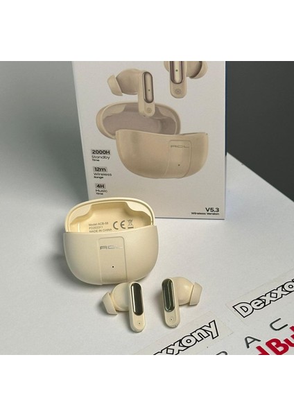 Dx-58 Bej Kablosuz Bluetooth Kulaklık - Şık Tasarım, Yüksek Bass, Uzun Şarj, Dahili Mikrofon