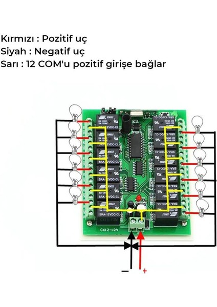 12V 433MHz 12 Kanallı Kablosuz Kumandalı RF Alıcılı Röle Modülü Kutu Dahil fırsatları