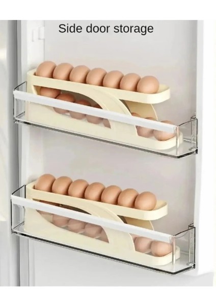 2 Katlı Otomatik Yumurta Standı Yumurtalık Rafı Saklama Kabı Buzdolabı Organizeri indirimleri