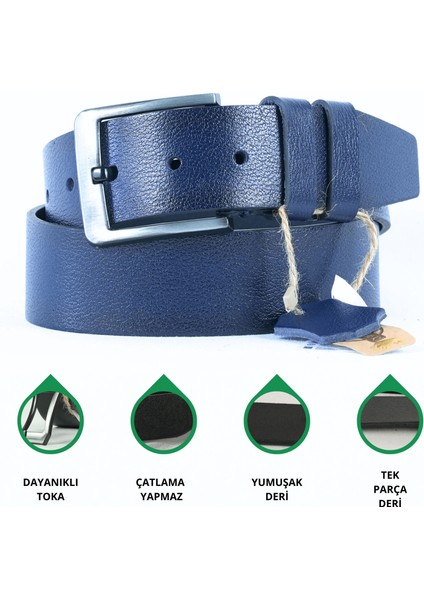 Parscraft Hakiki Manda Derisi Erkek Kemer 4,5 Cm Lacivert Kot Pantolon Spor Kemer fiyatları