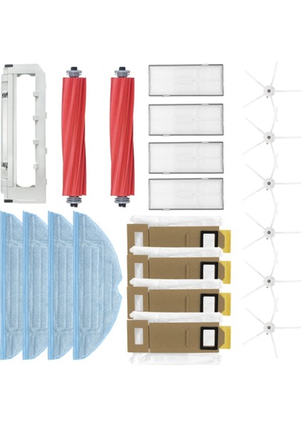 S7 S7 Plus T7S T7S Plus Hepa Filtreli Robot Süpürge Ana Yan Fırça Toz Torbası Için Aksesuarlar Kiti (Yurt Dışından)