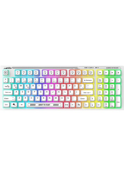 Kb-98 Sessiz Rainbow Q Türkçe Klavye Membrane Oyuncu Klavyesi Gaming Klavye