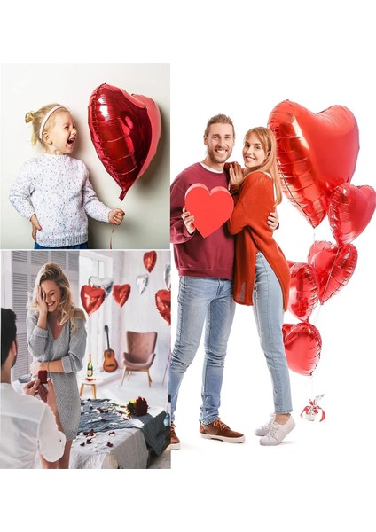 14 Şubat Sevgililer Günü Romantik Oda Mekan Süsleme Özel Gün Yıldönümü Gül Kalp Balon Süpriz Set fırsatları