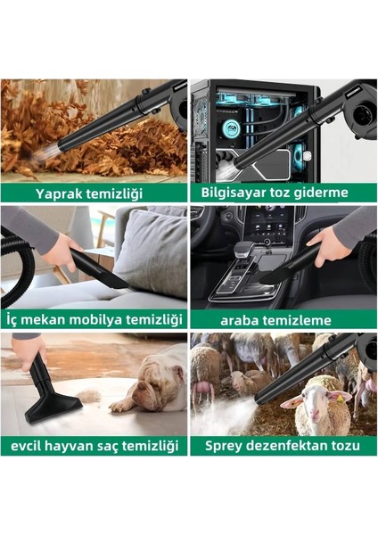 Akülü Hava Körüğü Yaprak Üfleme Makinesi Hortumlu Set