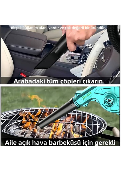 Akülü Hava Körüğü Yaprak Üfleme Makinesi Hortumlu Set