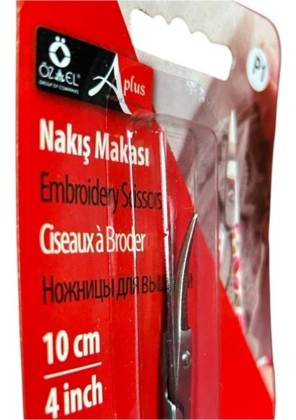 Paslanmaz Kıvrık Uçlu Çelik Makas,nakış Makası, Çok Amaçlı Makas, 10 cm 4 Inch 900 603