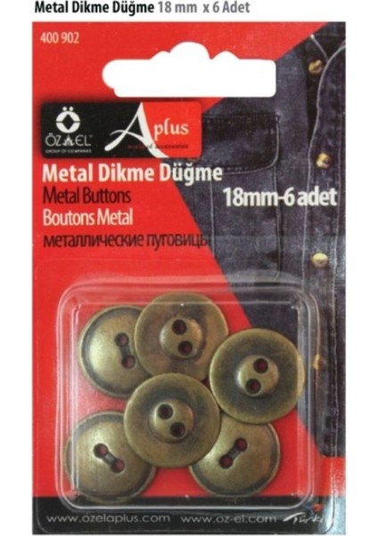 Metal Bakır Renkli Dikme Düğme 6 Adet, 18 mm Etek Bluz Gömlek Düğmesi 400 902 modelleri