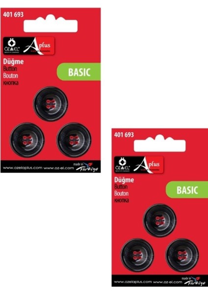 Siyah Düğme 6 Adet 20 Mm, Kazak Düğmesi 401 693 fiyatları