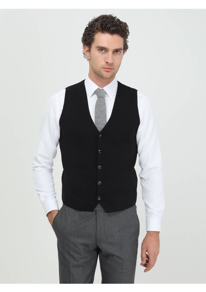 Siyah Triko Yelek