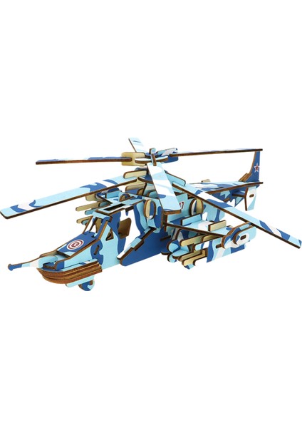 Oyuncak Helikopter Ahşap 3D Bulmaca Çocuk Eğitici Oyuncak Çocuk Elle Monte Bulmaca Modeli (Yurt Dışından)