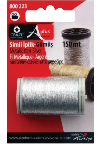 Özel Simli Gümüş Rengi Dikiş Ipliği Mini Makara 150 mt fiyatları