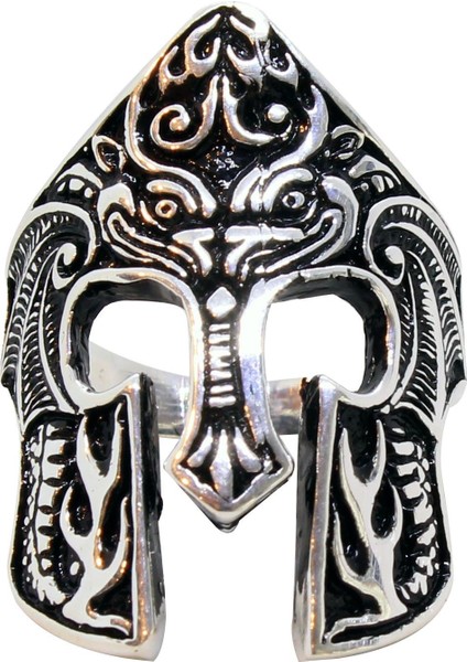 Miğfer Figürlü Gümüş Yüzük