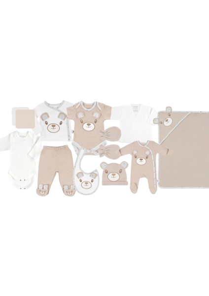 Hero Bebek Hastane Çıkış Seti 11 Parça Teddy (Organik)