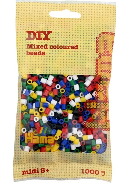 Hama Beads 1.000'lik Hama Midi Boncuk - 6 Temel Renk