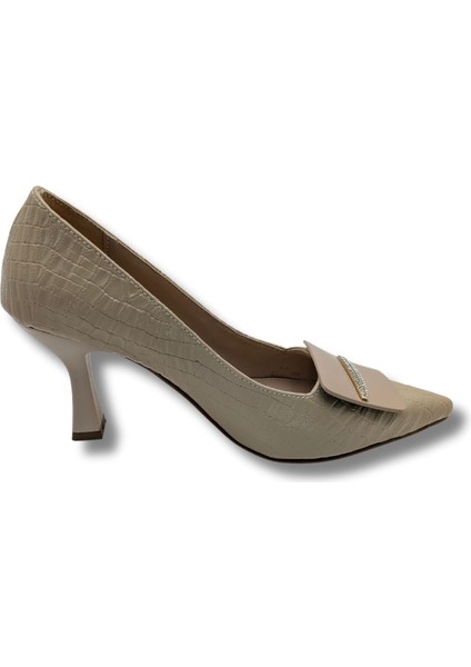 Starchic Kadın Suni Deri Stiletto - Starchic - Bej - 37