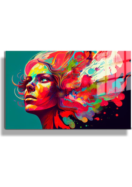 Popart Digital Sanatlar,3d Dekoratif Baskı Yatay Cam Tablo 23