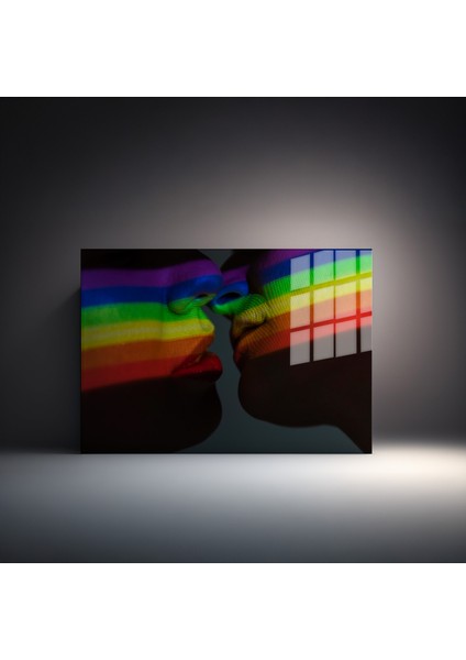 Popart Digital Sanatlar,3d Dekoratif Baskı Yatay Cam Tablo 37