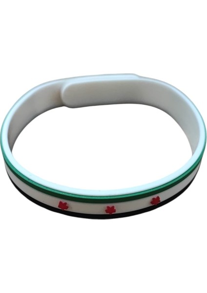 Suriye Yeni Bayrağı Lastikli Ayarlanabilir El Bilekliği A300026