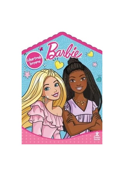 Barbie Evde Çıkartmalı Boyama Kitabı