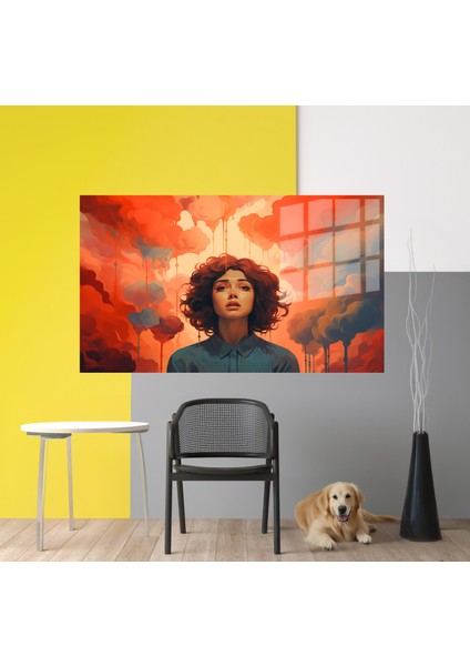 Popart Digital Sanatlar,3d Dekoratif Baskı Yatay Cam Tablo 47