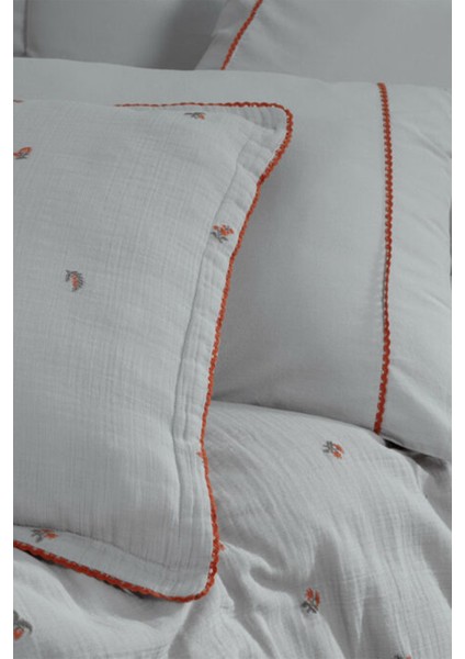 Plana Gri %100 Pamuk Mood Comfort Çift Kişilik Nevresim Takımı modelleri