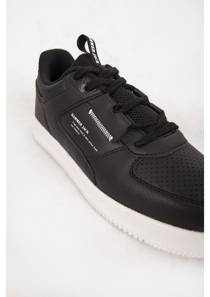 Kadın Bağcıklı Spor Ayakkabı Gerçek Deri Hj 21225Z Siyah/ Beyaz indirimleri