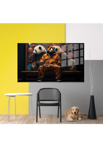 Popart Digital Sanatlar,3d Dekoratif Baskı Yatay Cam Tablo 11
