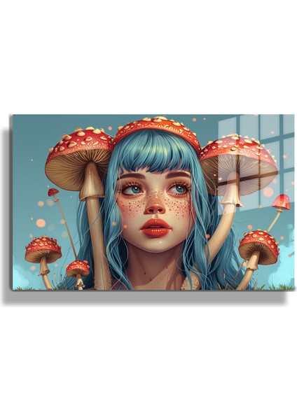 Popart Digital Sanatlar,3d Dekoratif Baskı Yatay Cam Tablo 57